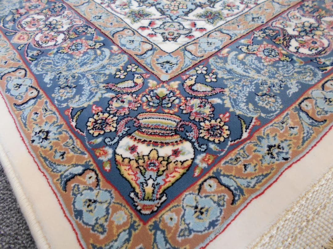 可愛い！小鳥柄！本場イラン産、高密度織 絨毯！150×225cm‐201561