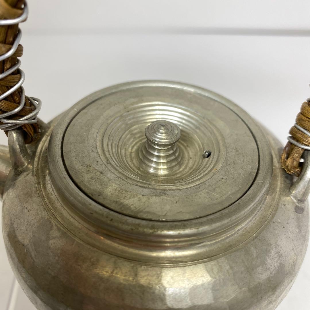 錫製　煎茶急須　199g 幅約10.5 ㎝　東さ8-0124①