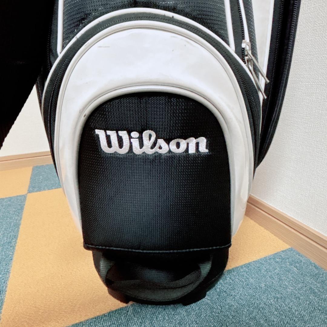 Wilson キャディバッグ 黒白 ゴルフバック ナイロン 布 きれい 未使用級