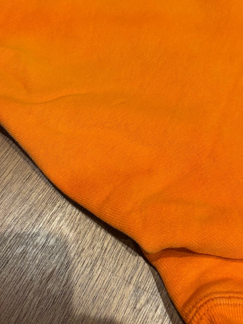 70s 単色　チャンピオン　リバースウィーブ　オレンジ　small 目無し