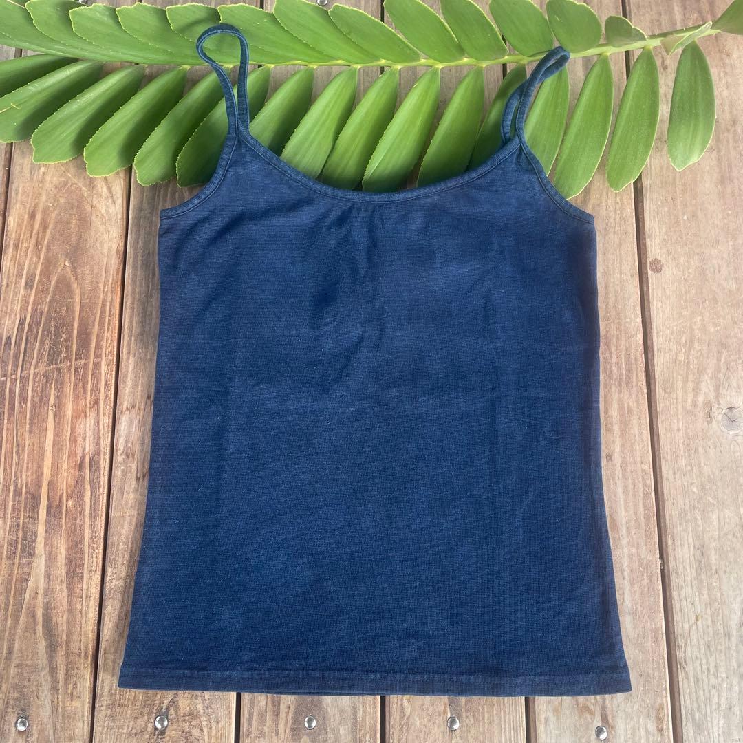 【専用出品】ヘンプコットン　カップイン キャミソール　S【藍染】【生成り】