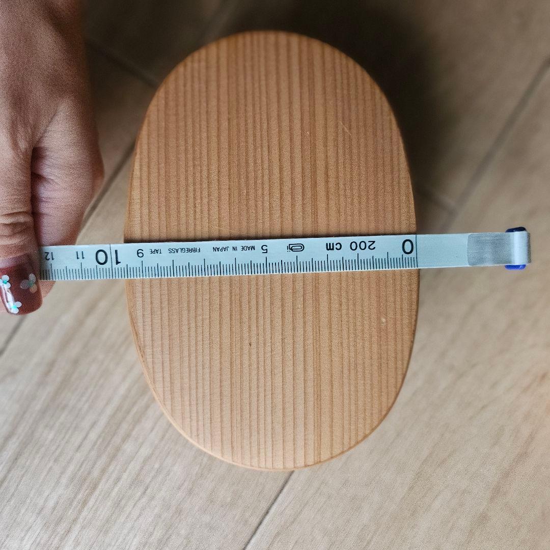 栗久/木製 大館曲げわっぱ 小　小判型弁当箱 スリム 伝統的工芸品 新品未使用