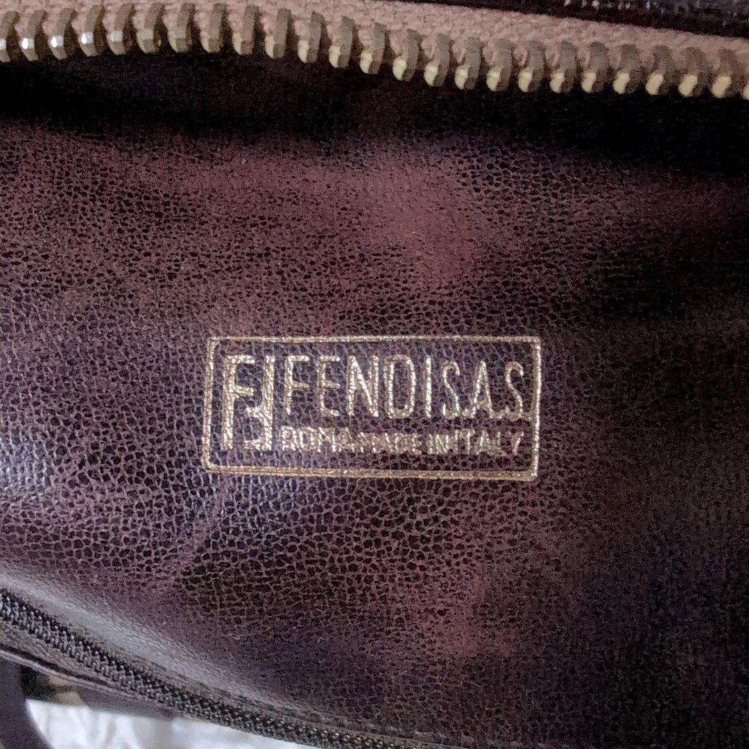 FENDIフェンディ ズッカ柄 キャンバス×レザー ハンドバッグ ボストンバッグ