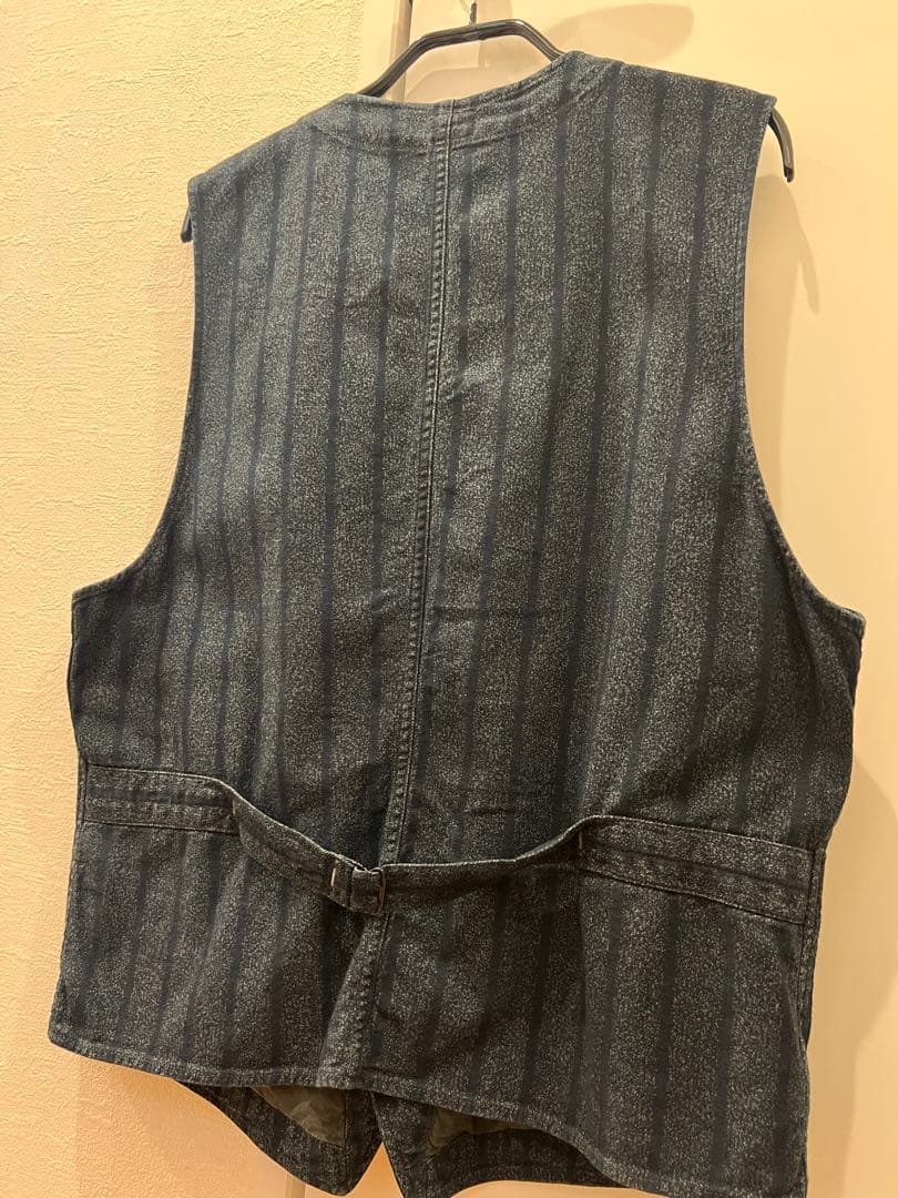 《スペシャル》RRL／ラルフローレン／ストライプジャスペ／ベスト／インディゴ