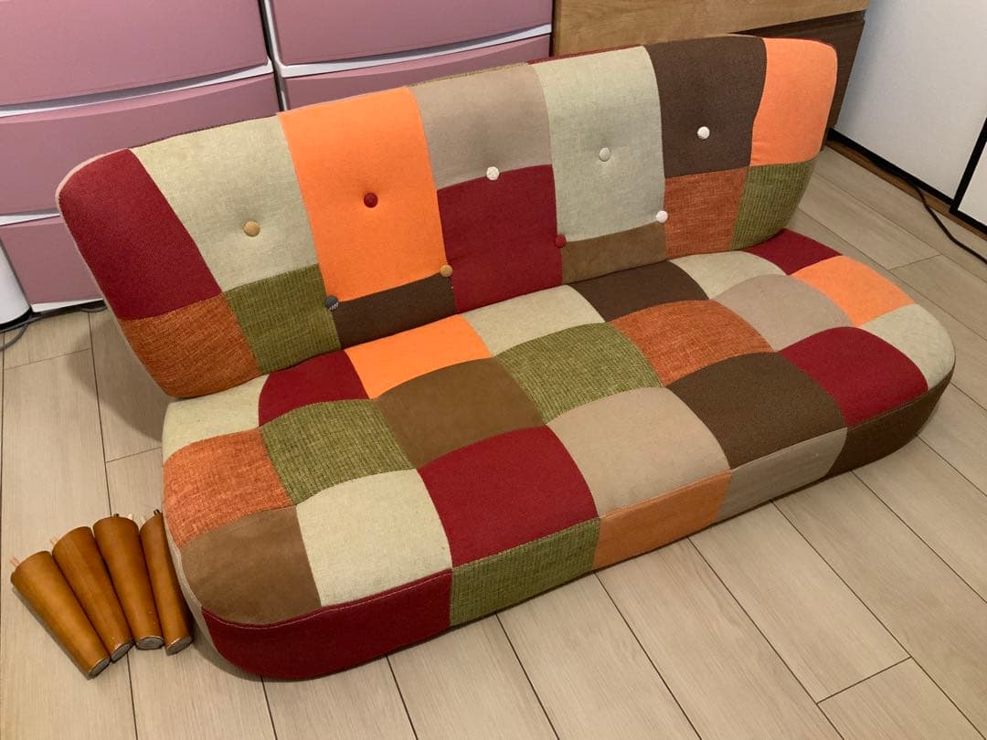 不二貿易　ソファ　パッチワーク　デイジー