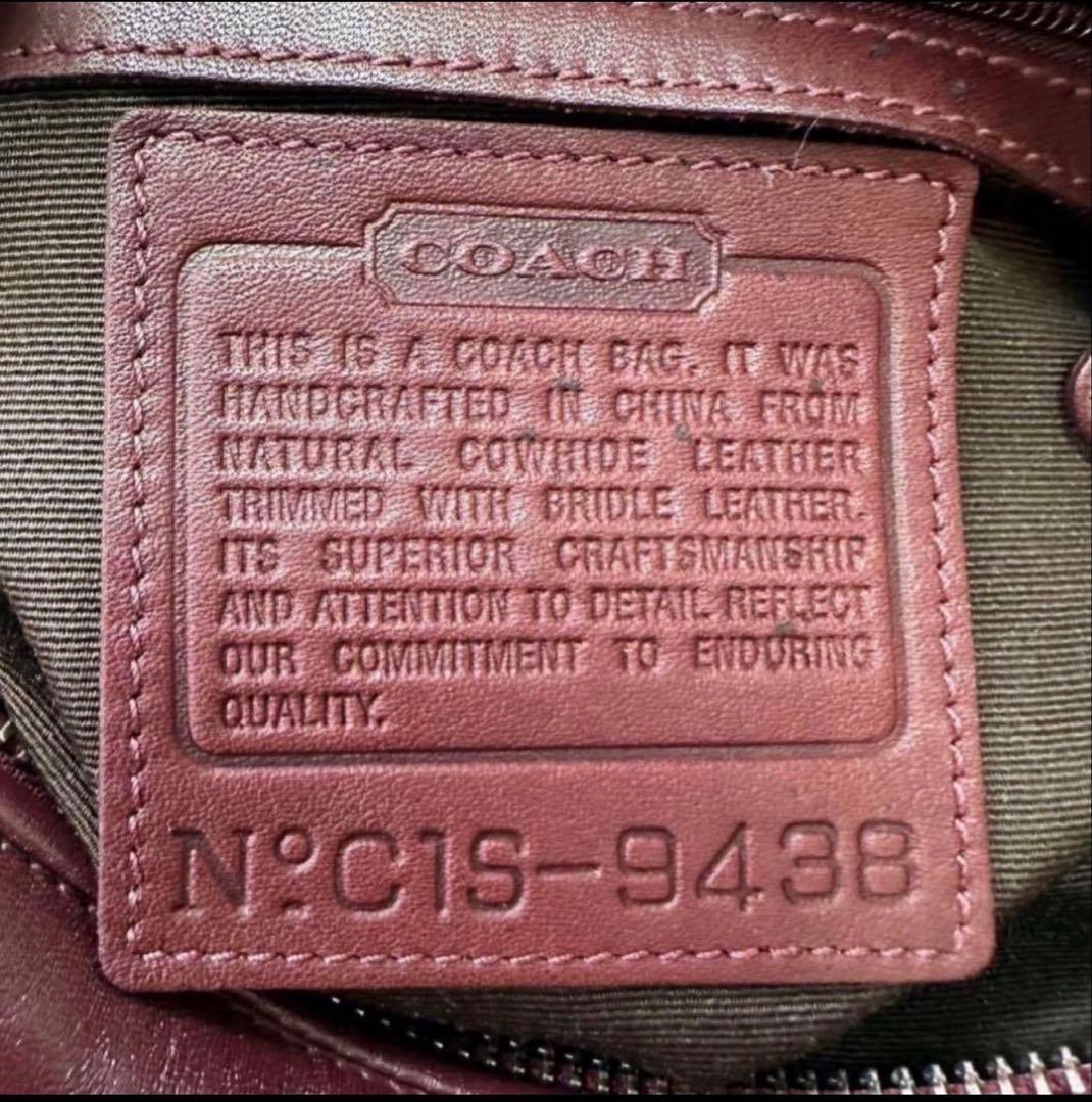 美品✨COACH コーチ ワンショルダーバッグ チャーム ボルドー y2k