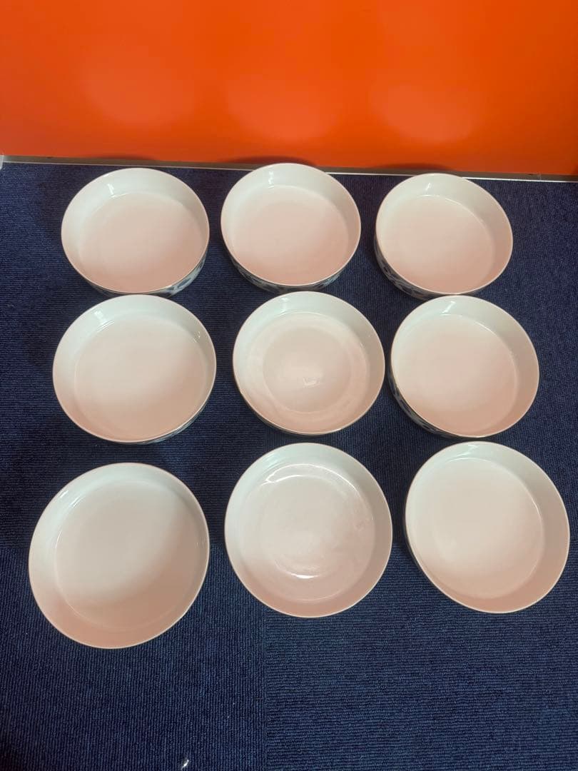 1697 深川製磁　果実文　中皿　9客　15cm 金彩