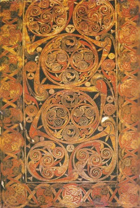 ケルト文様 ヴィンテージ ステンドグラス ケルズの書 キリスト 宗教