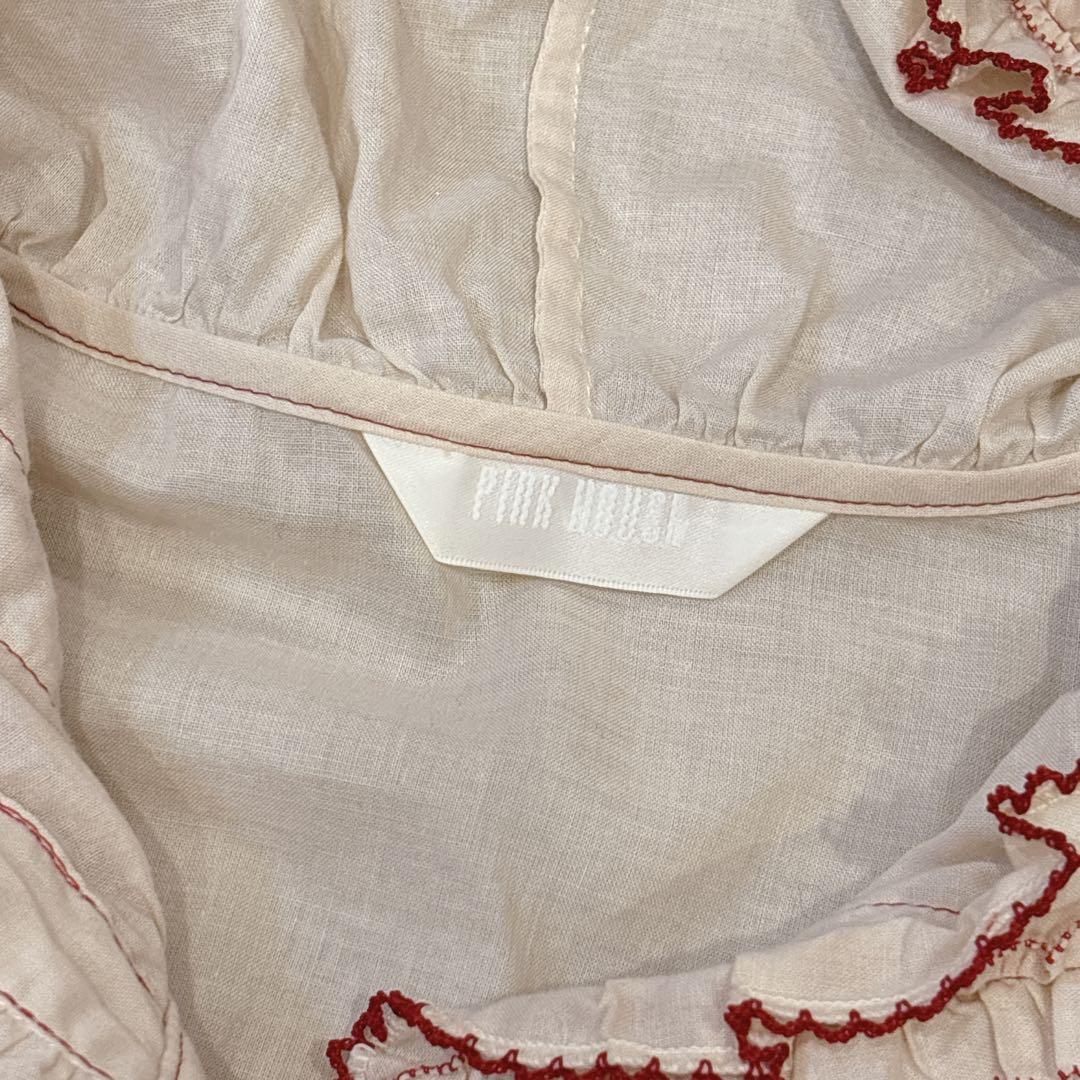 ピンクハウス サンタフード付きローンブラウス キナリ