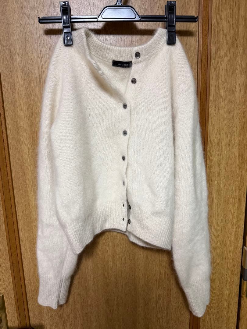 anuansラクーンファックスショートカーディガン