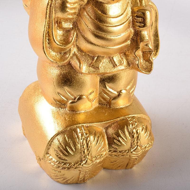 彫刻家　富永直樹作　銅鍍金　大黒天　恵比須像　七福神　2点　共箱　V　7606