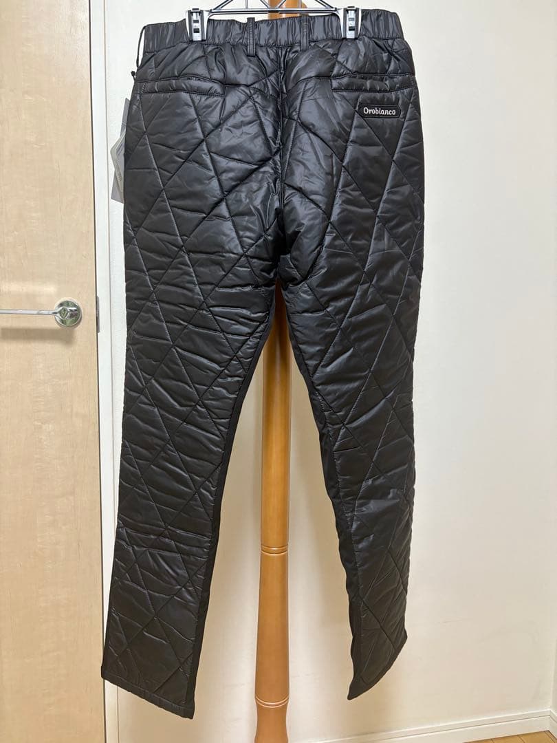 オロビアンコ キルティングスリムパンツ ブラック