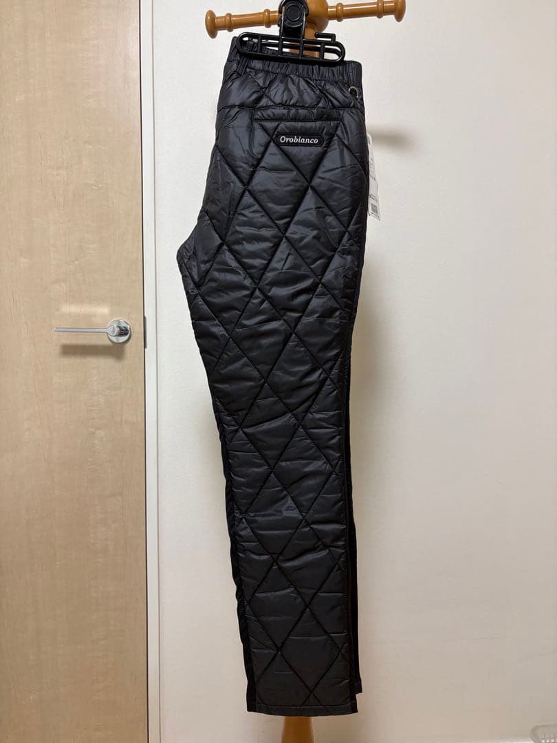 オロビアンコ キルティングスリムパンツ ブラック
