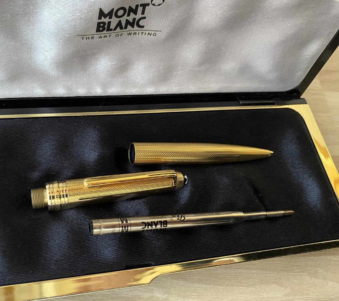 超美品 モンブラン ソリテール 1644 ゴールドプレート バーレイ ボールペン
