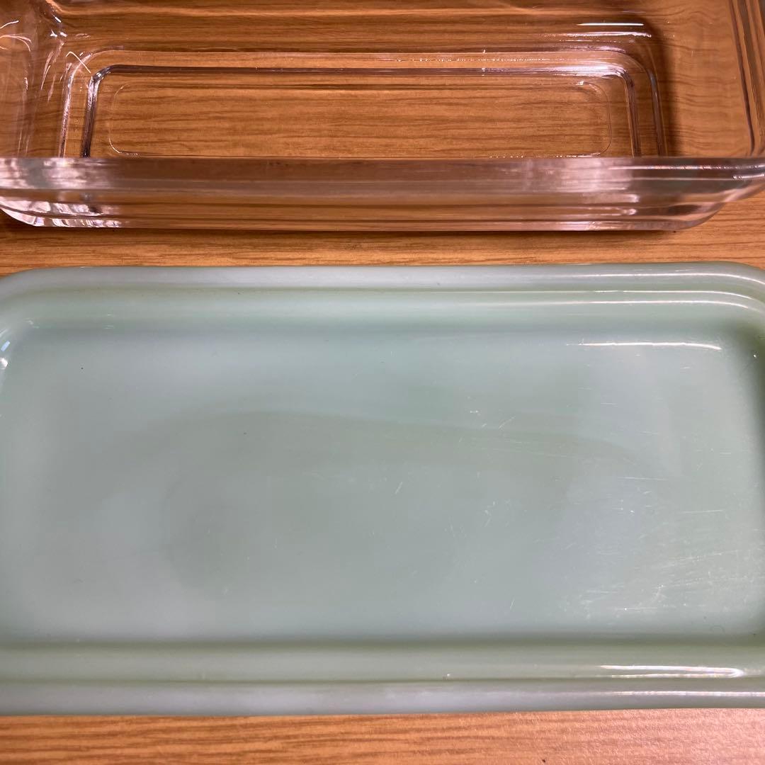 ファイヤーキング ジェダイ バターディッシュ FireKing jade-ite