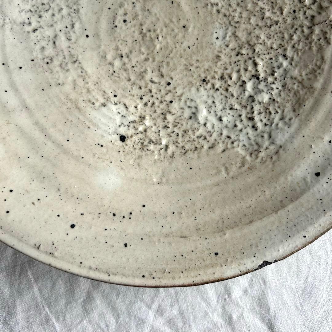 刷毛目　ゆがみ大皿　特大　日本　アンティーク　ヴィンテージ　骨董