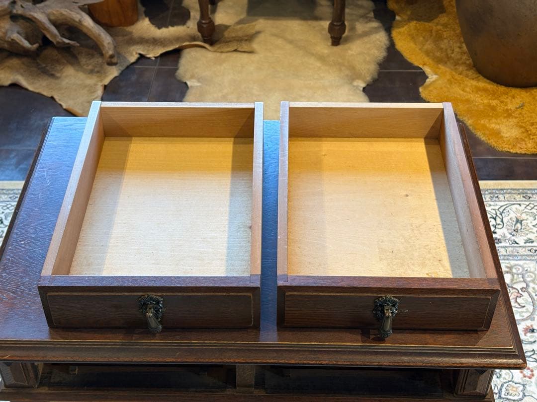 希少　アンティーク　ヴィンテージ　サイドテーブル　オーク材　ヴィンテージ　In