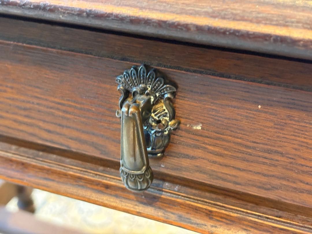 希少　アンティーク　ヴィンテージ　サイドテーブル　オーク材　ヴィンテージ　In