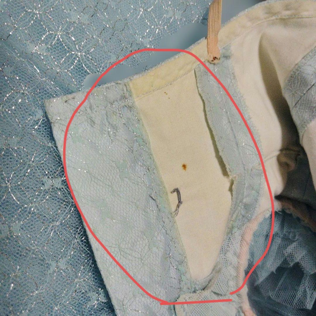 バレエ　2着まとめチュチュ　水色シルバーレース　袖、冠付　小学校3年生