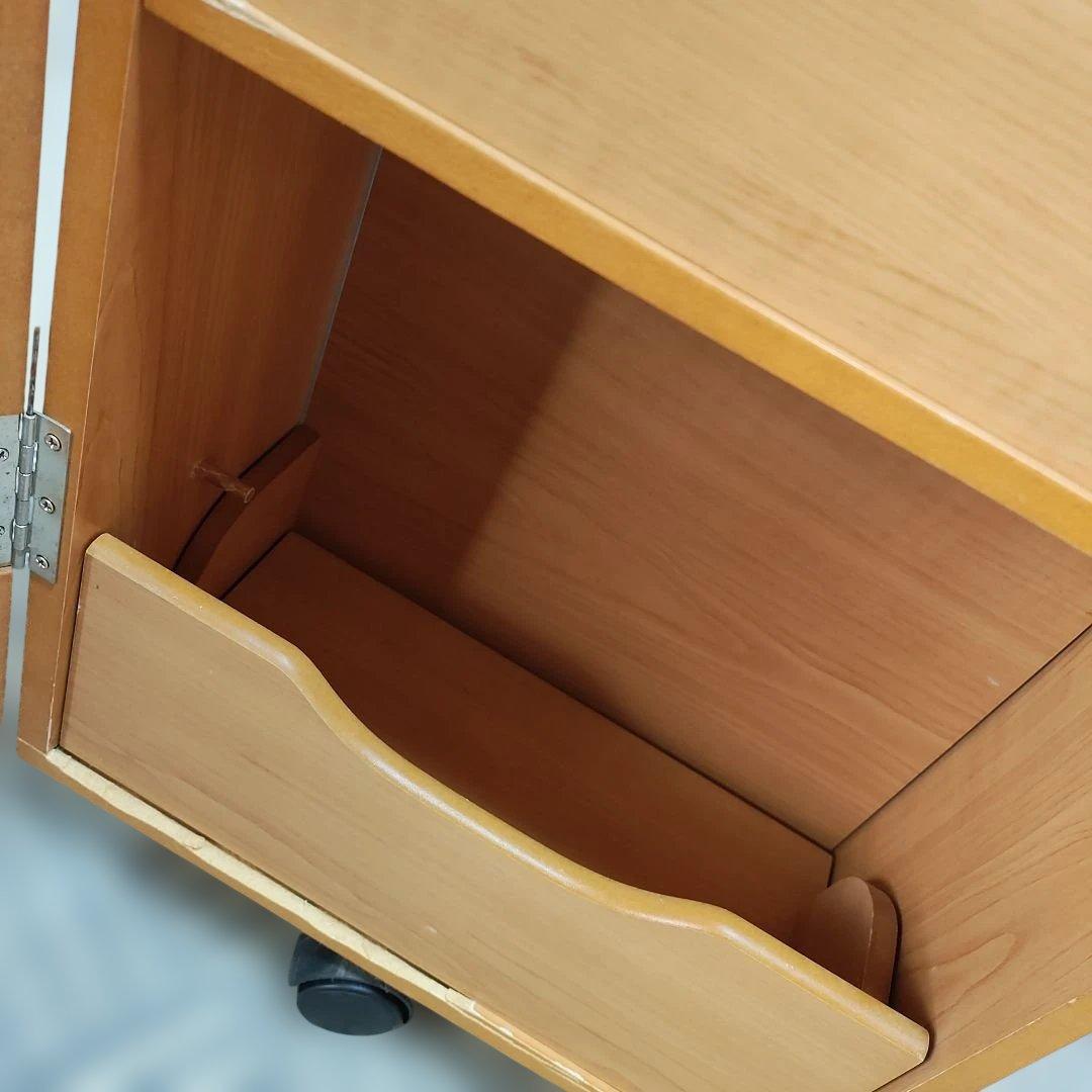 木製　可動式鏡付きドレッサー　木製引き出し　収納　ナチュラル