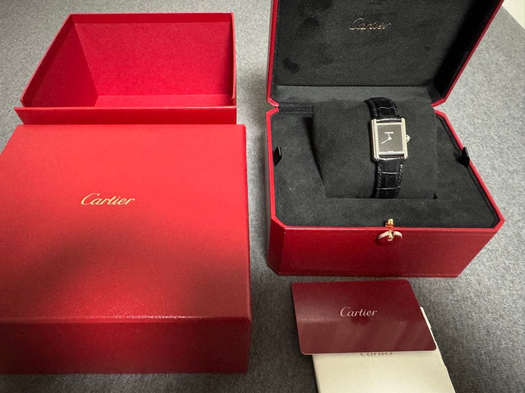 カルティエ タンクマスト SM WSTA0071 極美品 ブラックダイヤル