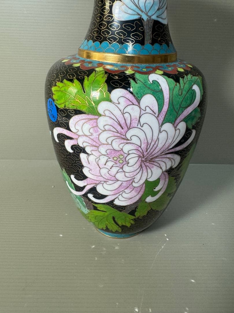 2491 七宝焼　景泰藍　琺瑯　花瓶