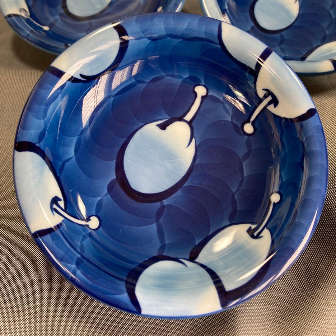 宮脇 大　源右衛門　染濃　プルーン文　中皿　小皿　プレート