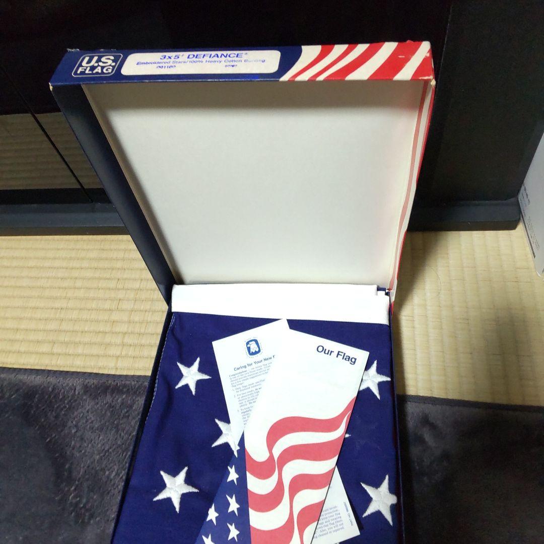 アメリカ国旗 100%厚手コットン製 フラッグ 約152cm x 87cm