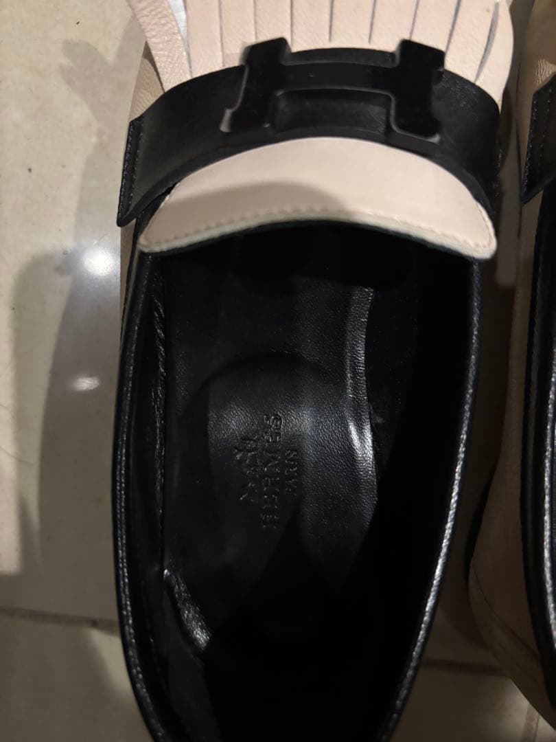 HERMESエルメス レザーローファー モカシン ロワイヤルマルチカラー