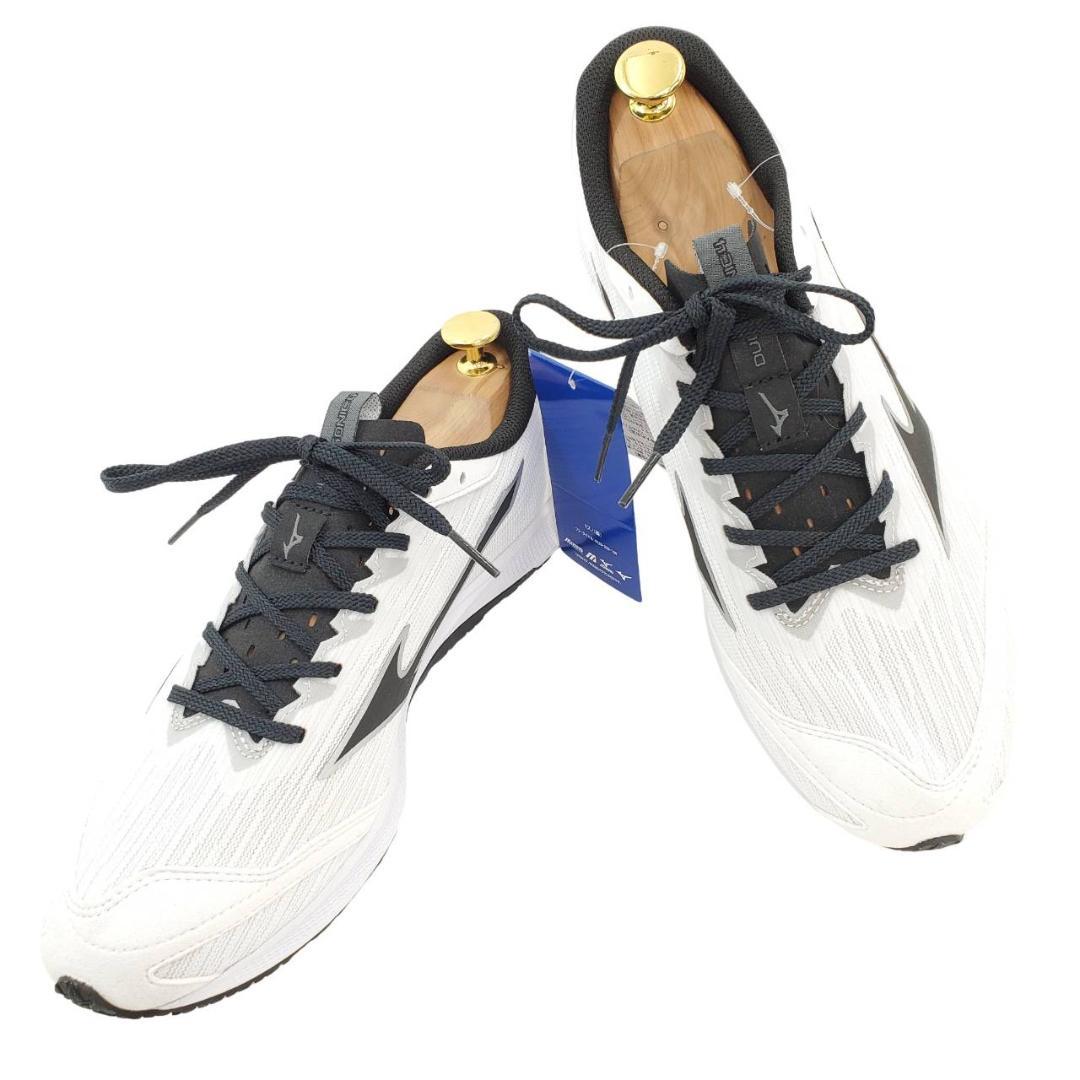 ★ミズノ　新品　陸上シューズ　軽量　メッシュ　ホワイト　26.5　レザー×化繊