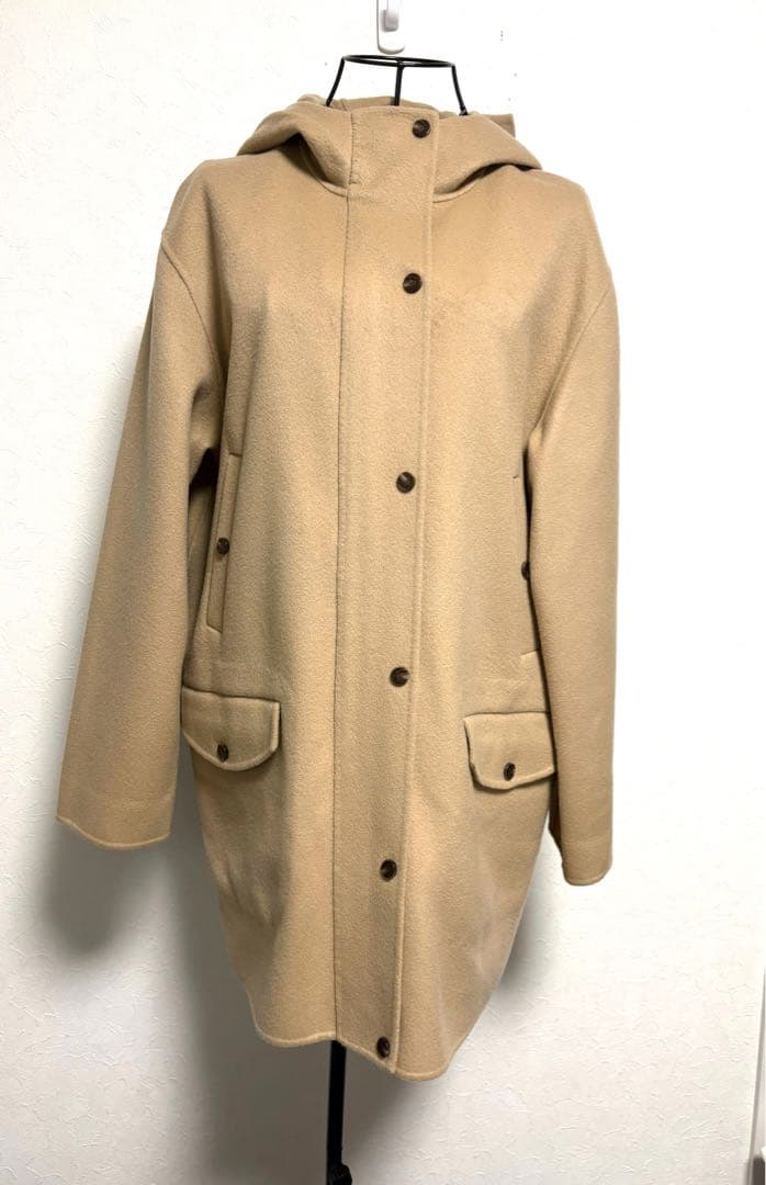 Theory フード付きコートSベージュ 定価97,900円
