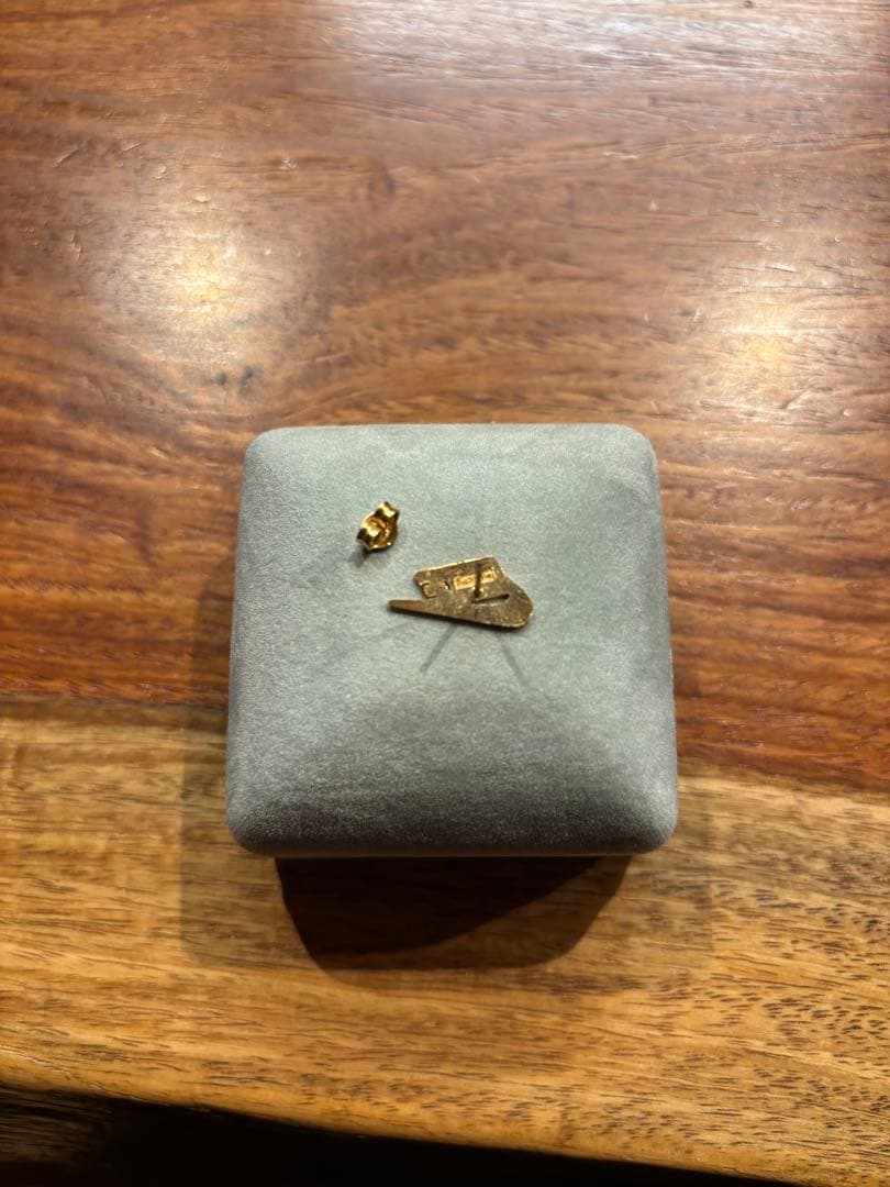 NIKE×supremeコラボ　GOLDピアス14K