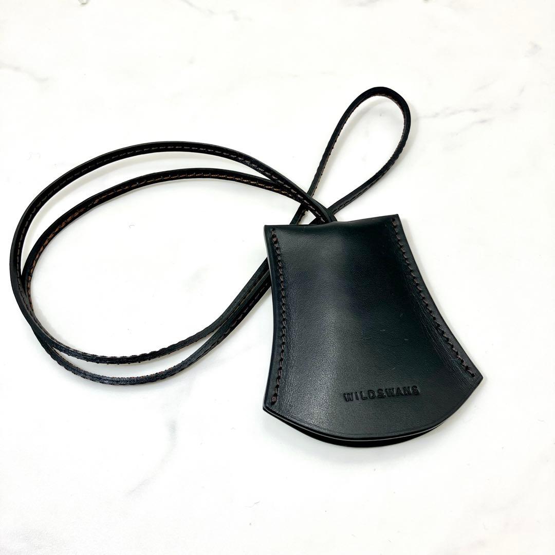 77【新品未使用】WILDSWANS ワイルドスワンズ レザークロシェ 本革 黒