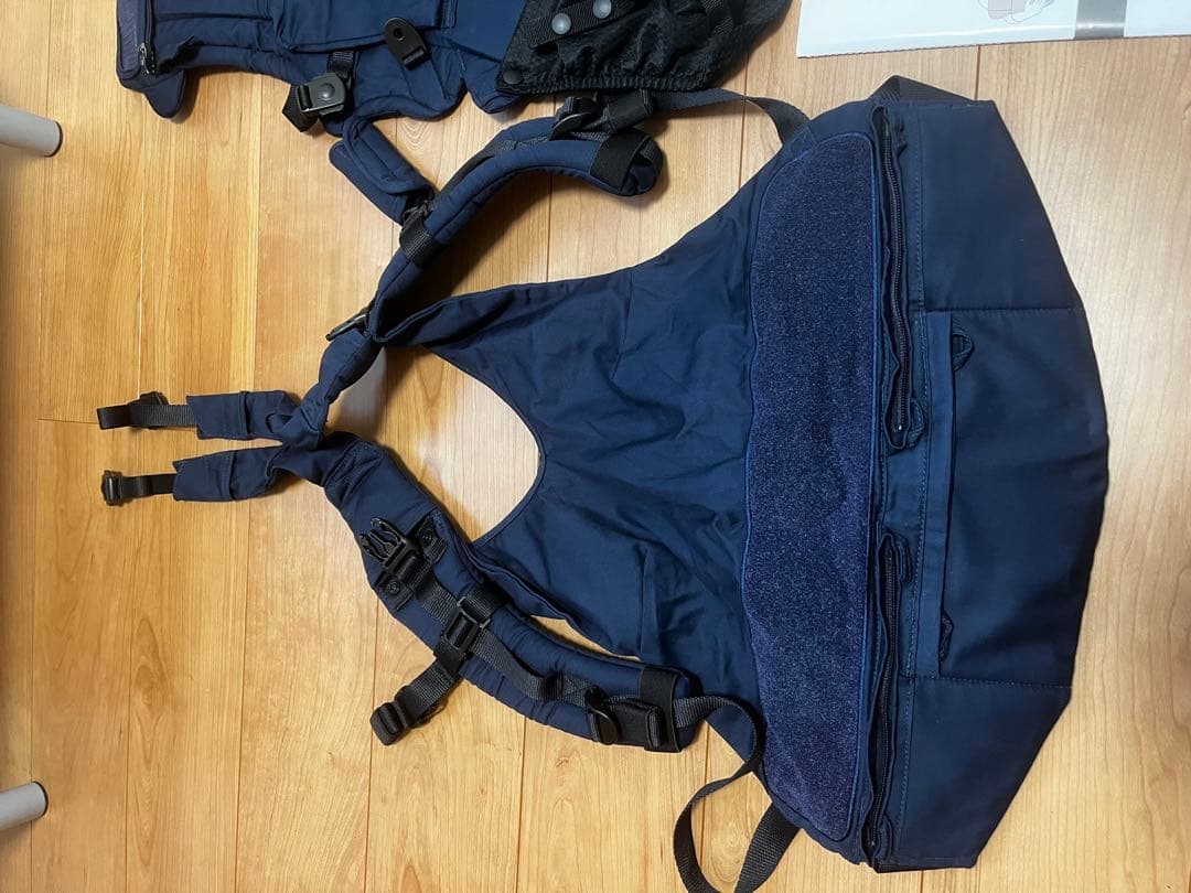 【美品】napnap 双子用抱っこ紐 ネイビー 箱あり　ふたご抱っこひも