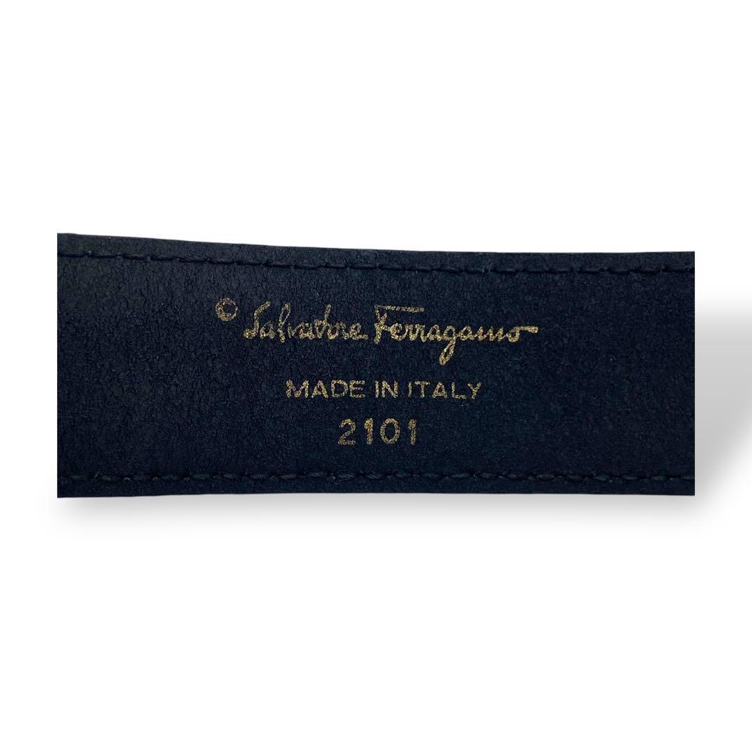 フェラガモ　ガンチーニ　ゴールド金具　ベルト　黒