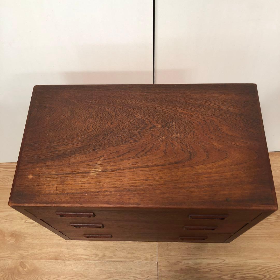 F143  3段スモールチェスト　北欧ヴィンテージ