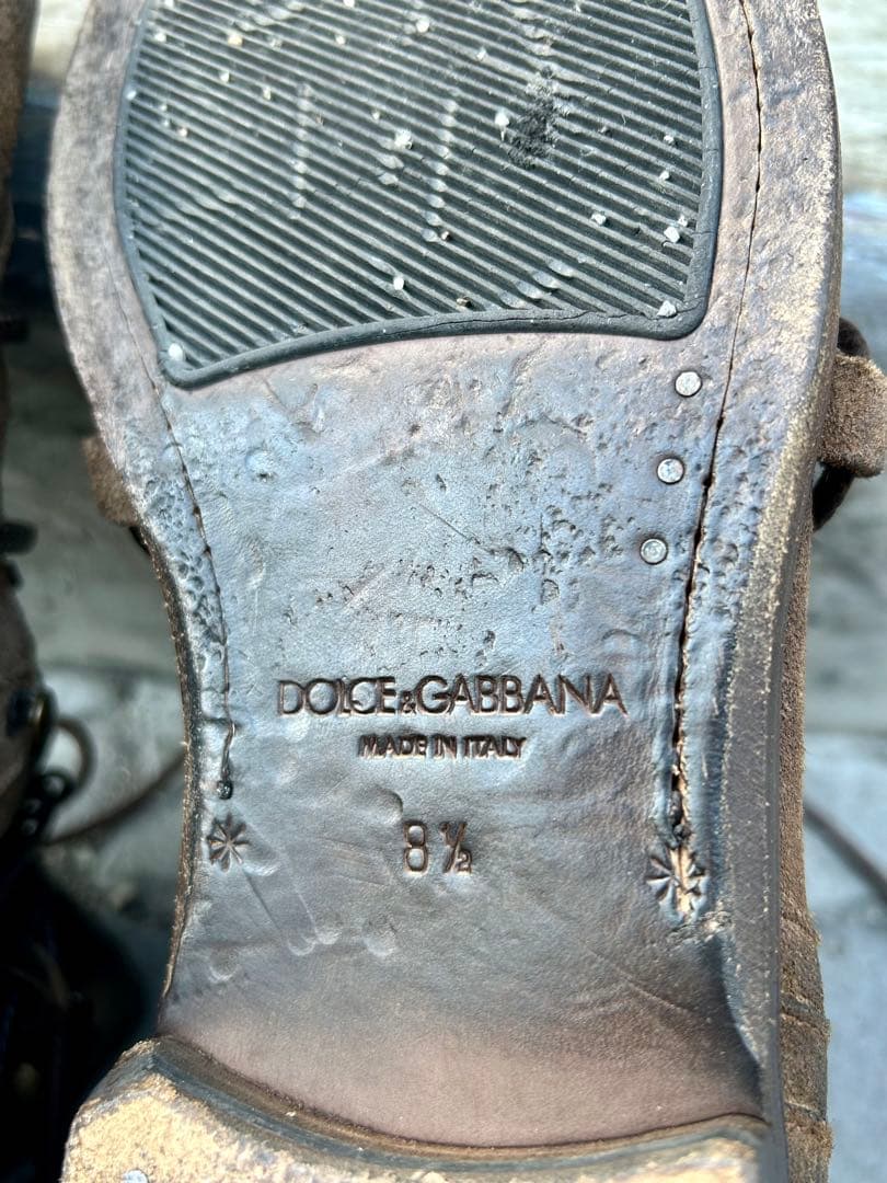 k*門様 DOLCE&GABBANA スエードブーツ y2k 8 1/2 27.