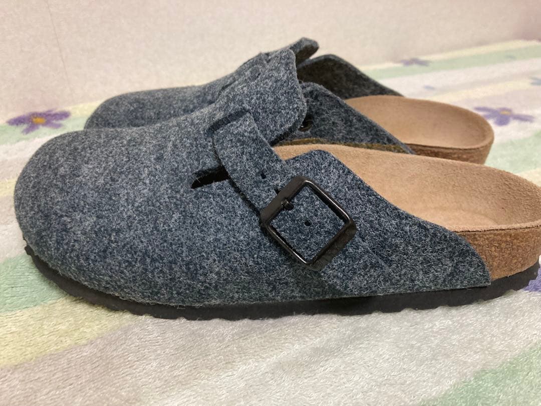 【極美品】ビルケンシュトック　ボストン　ナロー　ウール　フェルト　23cm