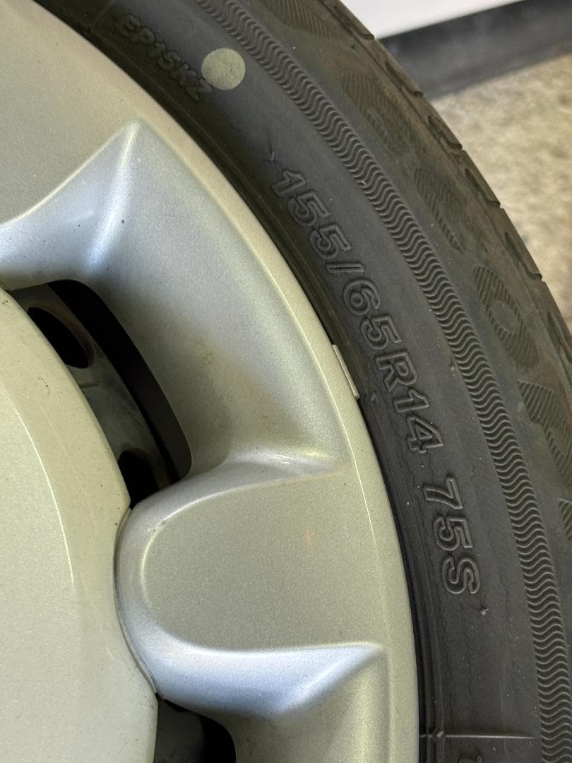 ムーヴキャンバス 純正タイヤホイールセット 155/65R14 ブリヂストン