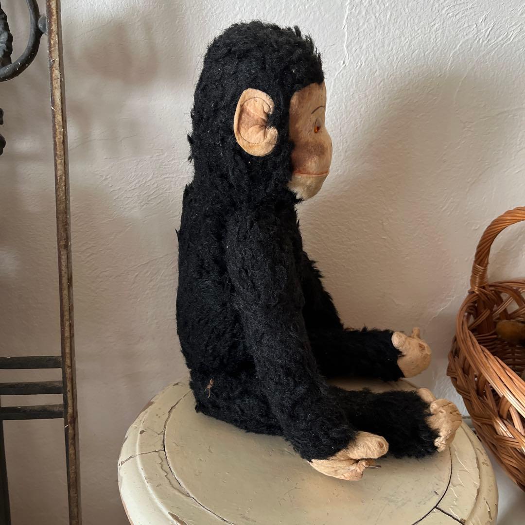 ドイツ　アンティーク　サル　猿　ぬいぐるみ　お座り49cm ベア　ビンテージ