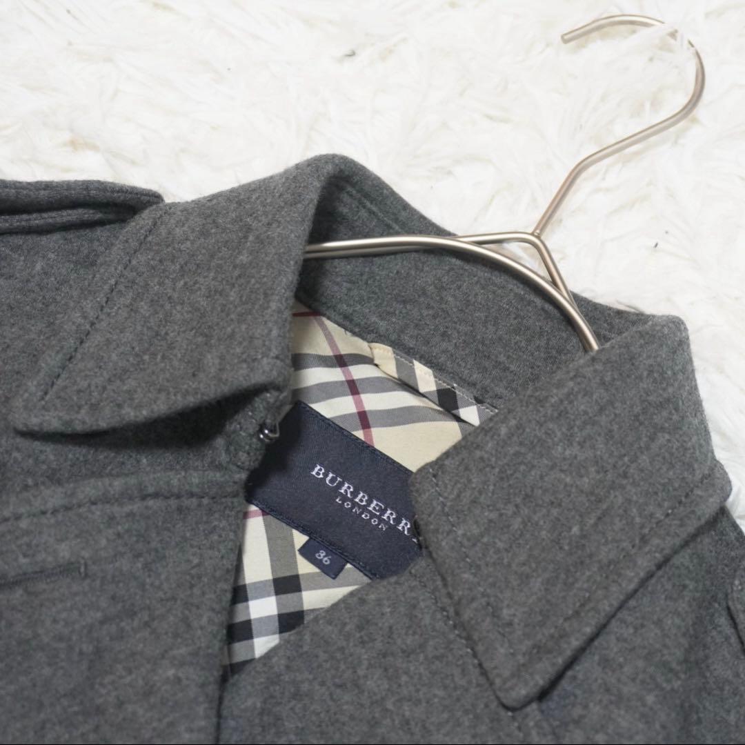 美品 バーバリー ピーコート ナポレオン ノバチェック ショート丈 ダブル