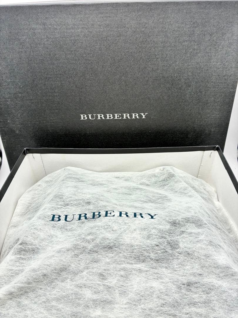 バーバリー オールレザー ノバチェック ハンドバッグ