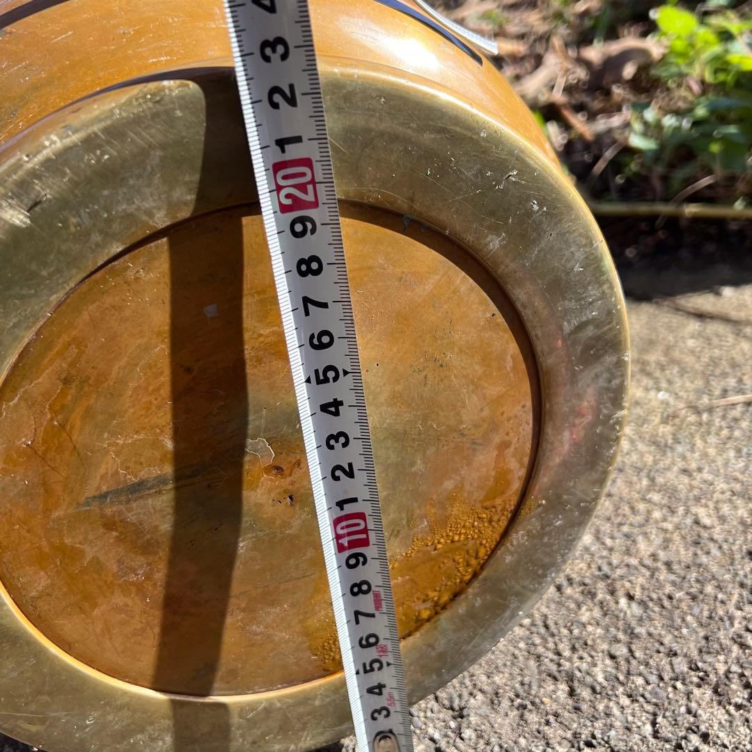 火鉢 アンティーク 手炙り 古道具 骨董 銅製 金属工芸 置物 昭和レトロ 双耳