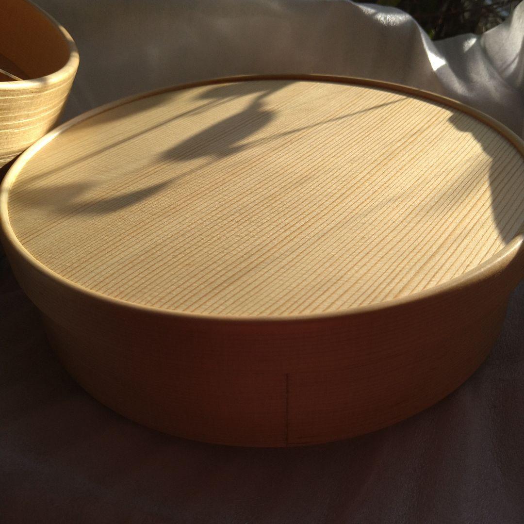 【未使用】オケクラフト　白木お弁当箱 重箱 3段重ね スプーン付き