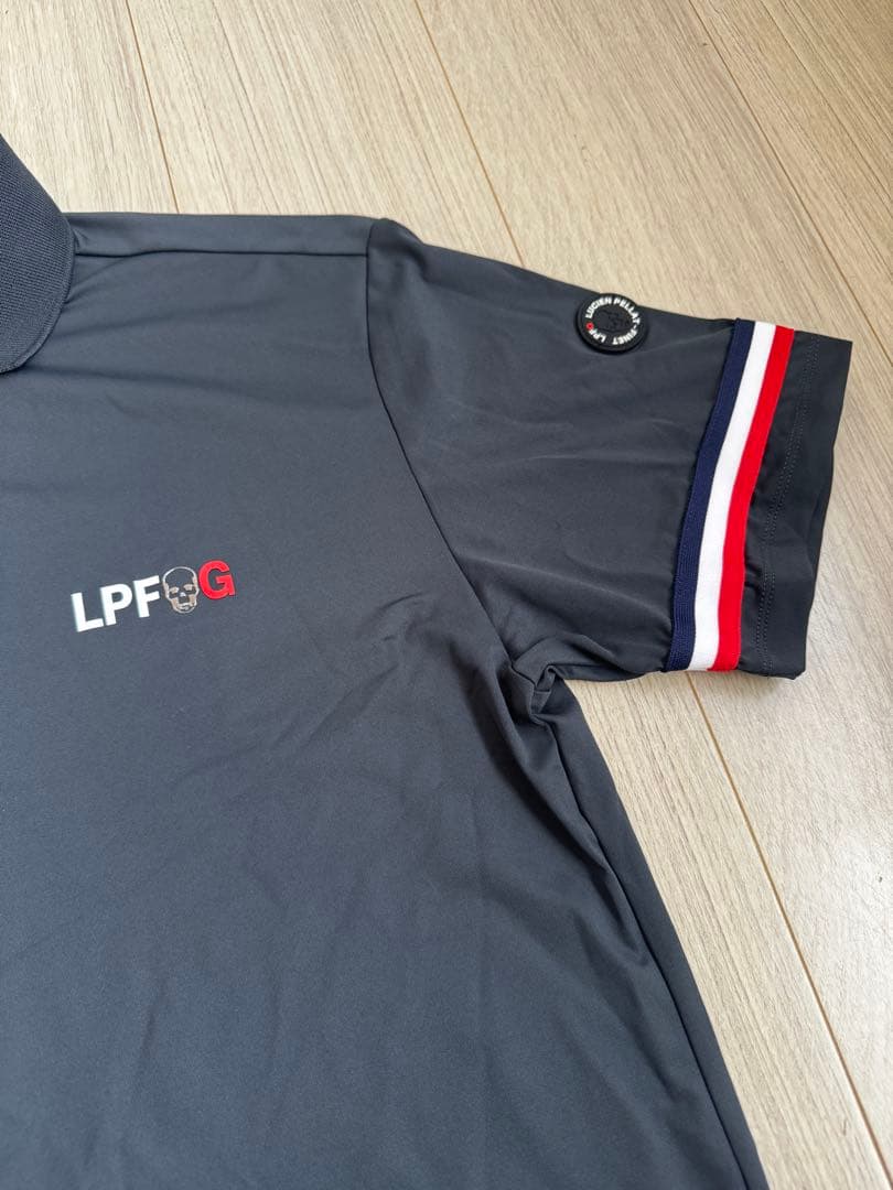 LPFG メンズ スカル＆トリコロールバンド 半袖ポロシャツ　美品