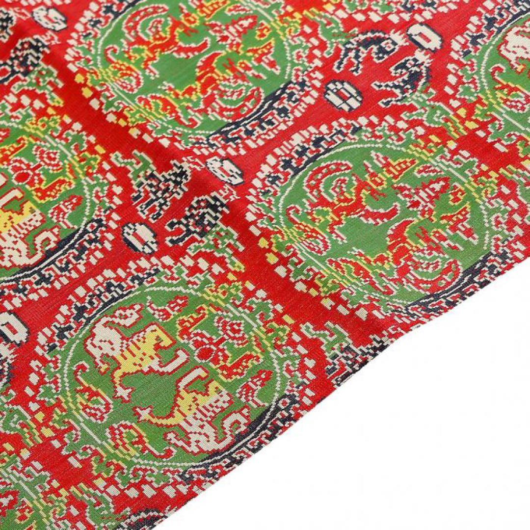 【新品未使用】龍村美術織物 円文白虎朱雀錦 テーブルセンター 4号 経錦