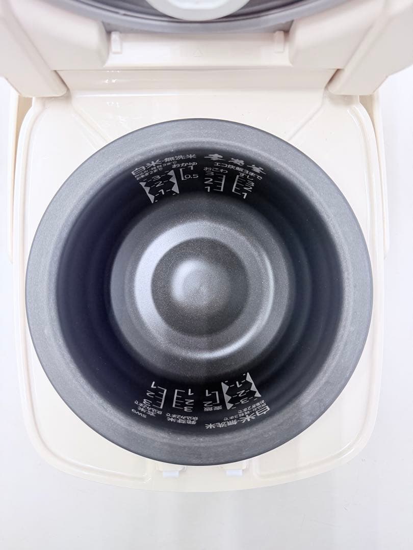 三菱 IH 炊飯器 本炭釜 NJ-SW069-W 3.5合 （0.63L)