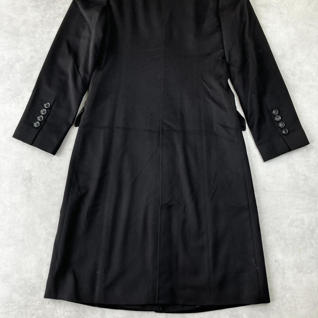 美品　wb　ダブルビー　カシミヤ100％ロングコート　黒　ブラック　796