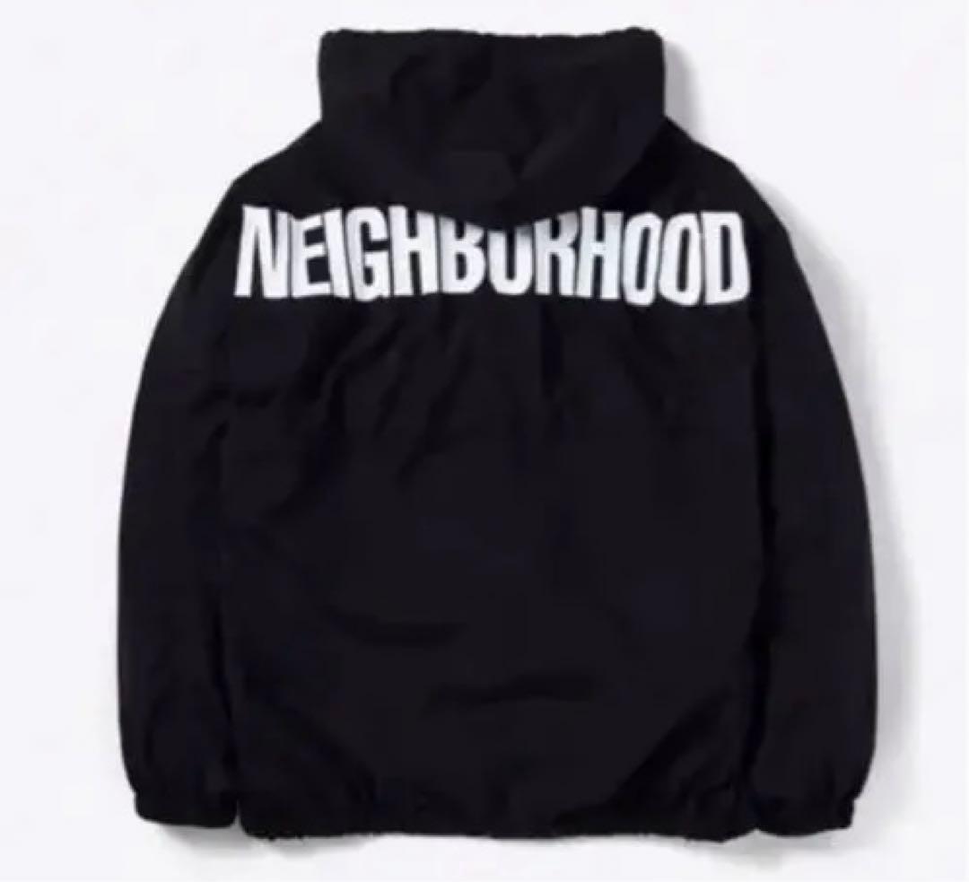 NEIGHBORHOOD. ネイビーナイロンジャケット フード付き