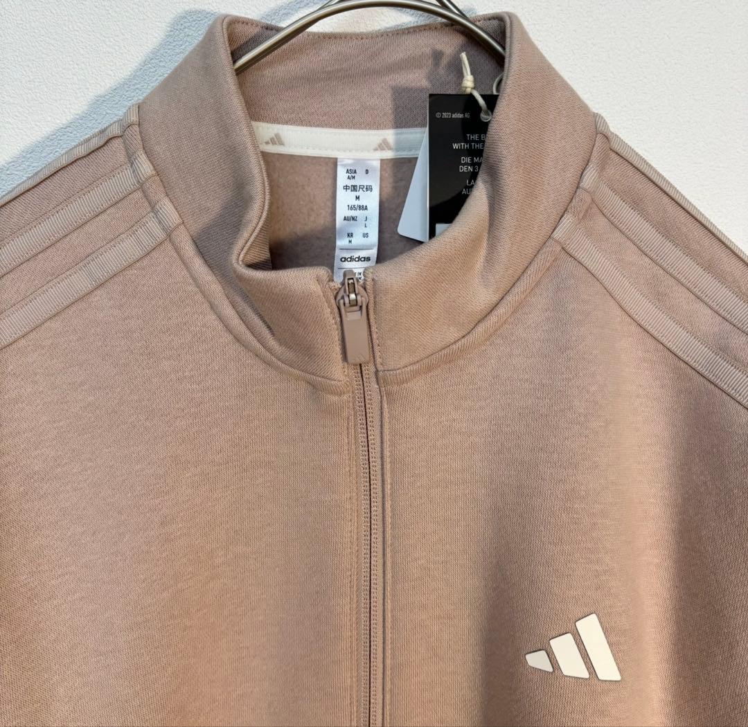 新品adidas ゴルフ　スウェット裏起毛　セットアップ くすみピンク